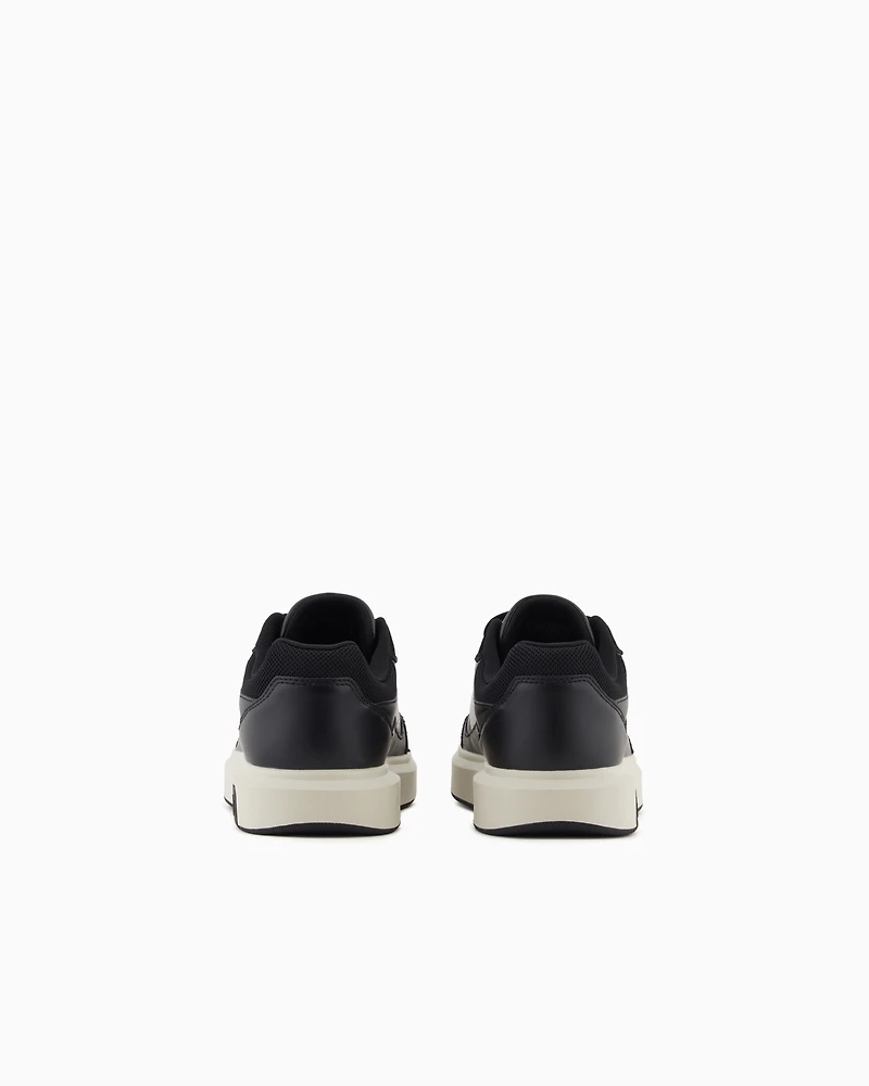 Armani Exchange - Sneakers with contrasting inserts, Man, White, Size: