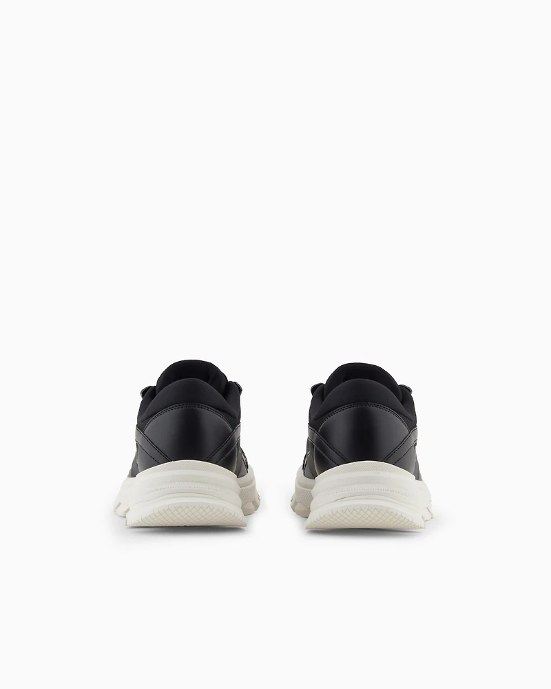 Armani Exchange - Sneakers with contrasting details, Man, Black, Size: