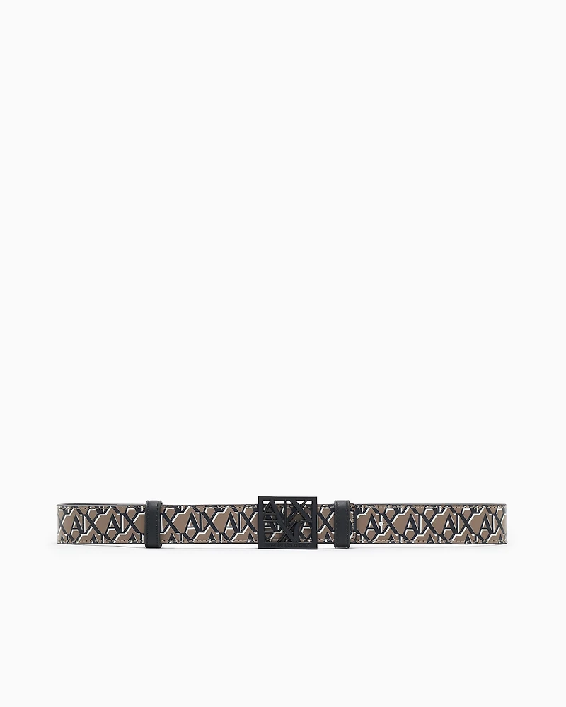 Armani Exchange - Belt with logo motif, Woman, Brown, Size: