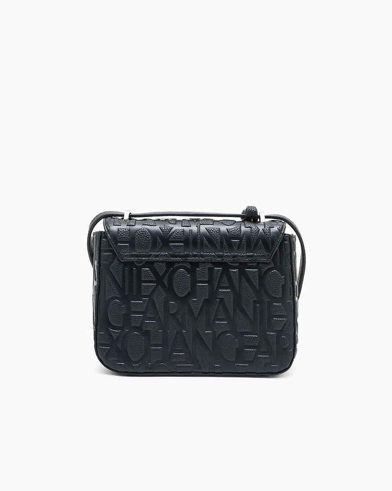 Armani Exchange - Allover logo shoulder bag, Woman, Black, Size: TU