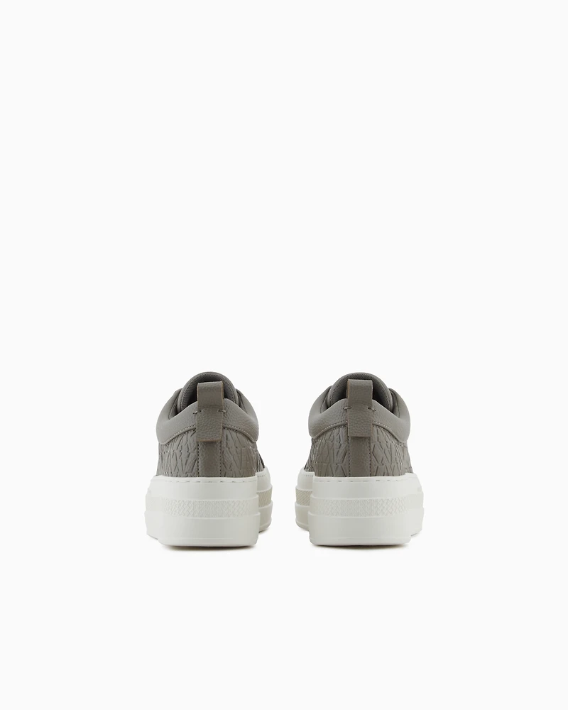 Platform sneakers with geometric texture