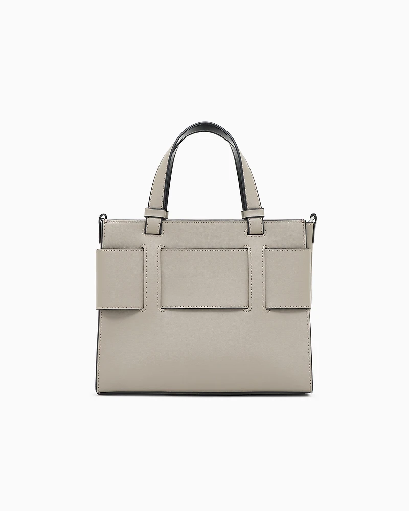 Armani Exchange - Medium tote bag with double handles and shoulder strap, Woman, Brown, Size: TU