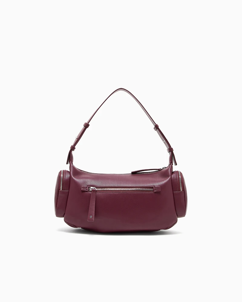 Armani Exchange - Large shoulder bag with side pockets, Woman, Burgundy, Size: TU