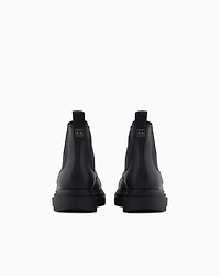 Armani Exchange - Leather Beatles boots, Man, Black, Size: