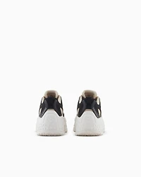 Armani Exchange - Chunky sneakers with contrasting inserts, Woman, Black, Size: