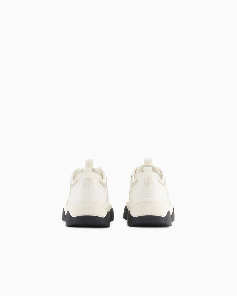 Armani Exchange - Chunky sneakers with logo, Woman, White, Size: