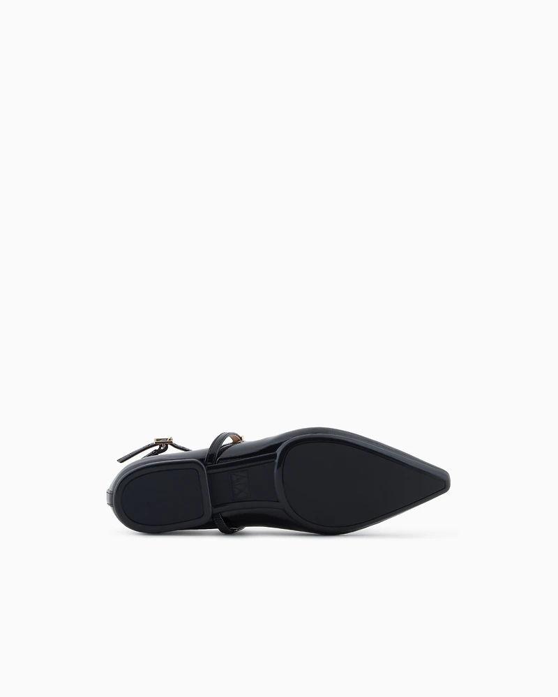 Pointed toe ballerinas with straps
