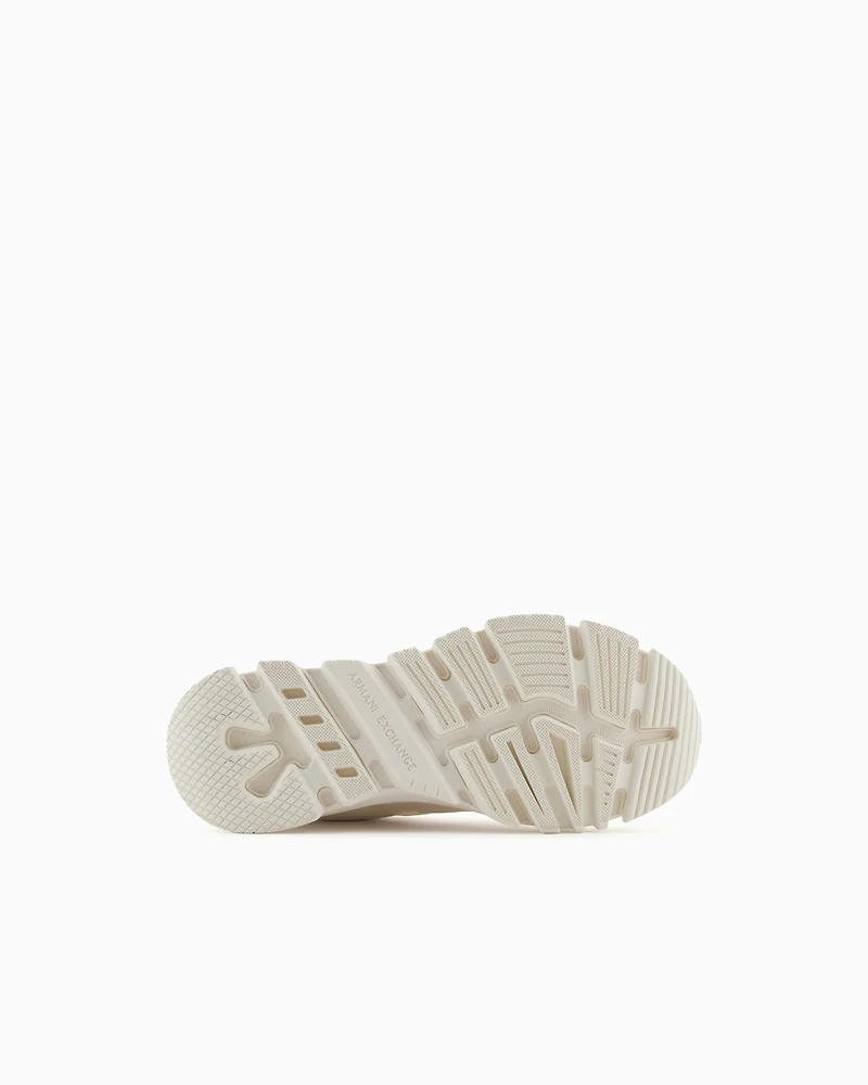 Armani Exchange - Sneakers with contrasting details, Man, White, Size:
