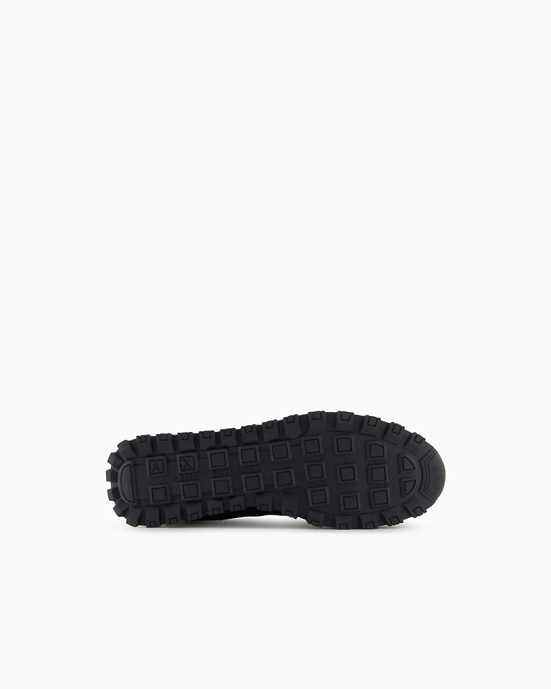 Armani Exchange - Sneakers with contrasting logo, Man, Black, Size: