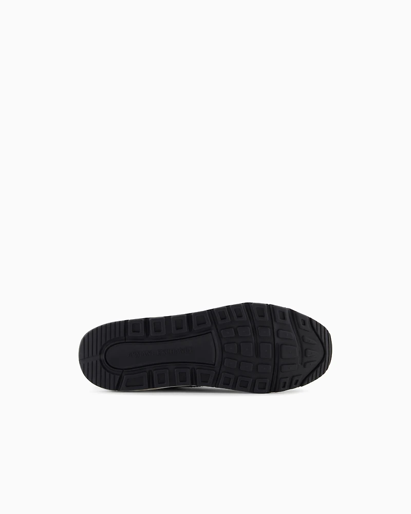 Armani Exchange - Sneakers with contrasting inserts, Man, Blue, Size:
