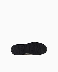 ECO-SUEDE COLOR BLOCK LOGO SNEAKERS