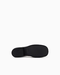 Smooth faux leather ankle boot