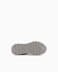 Leather sneakers with contrasting inserts