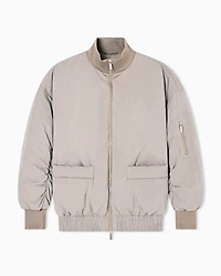 Armani Exchange - Recycled nylon bomber jacket, Woman, Brown, Size: