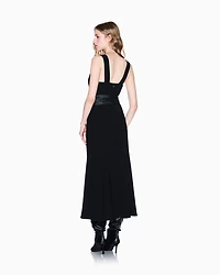 Armani Exchange - Longuette dress with belt, Woman, Black, Size: