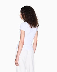 Armani Exchange - Regular fit T-shirt with logo, Woman, White, Size: