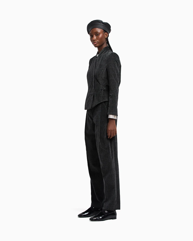 Emporio Armani - Valentine’s Day capsule collection satin crêpe shirt, Woman, Grey, Size: