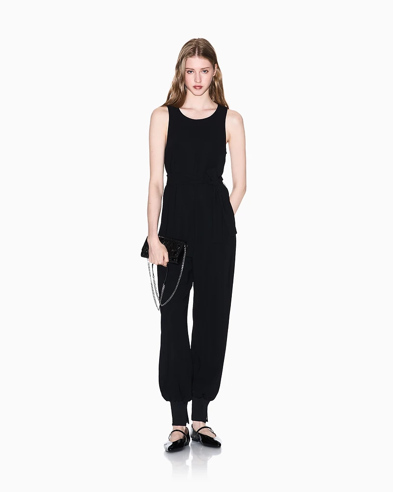Armani Exchange - Jumpsuit with belt, Woman, Black, Size: