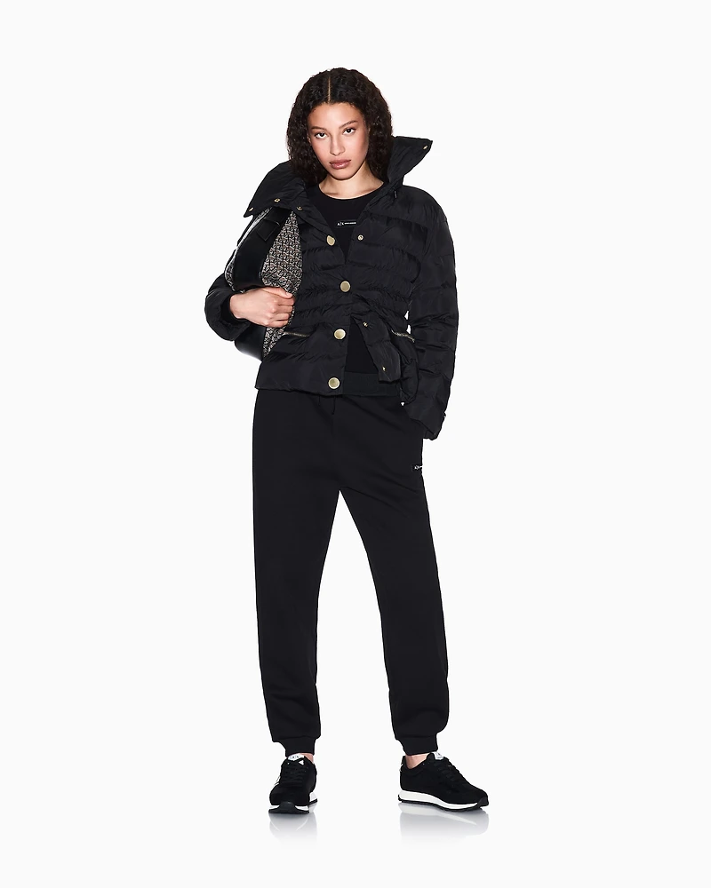 Armani Exchange - Nylon taffeta jacket, Woman, Black, Size: