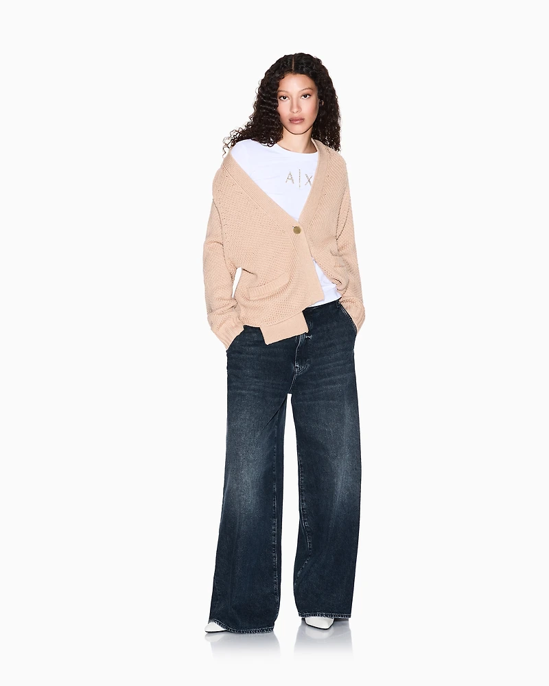 Armani Exchange - Cardigans, Woman, Camel, Size: