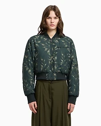 Emporio Armani - New York capsule collection reversible nylon bomber jacket, Woman, Green, Size: