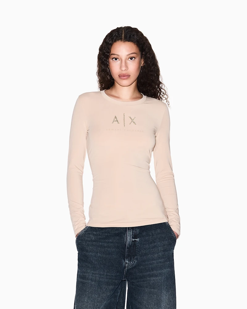 Long-sleeved T-shirt with logo