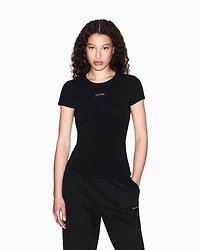 Armani Exchange - Slim Fit T-Shirts, Woman, Black, Size: