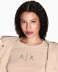 Armani Exchange - Long Sleeves T-Shirts, Woman, Camel, Size: