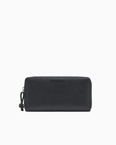 Emporio Armani - Tumbled leather wallet with wrap-around zip, Man, Black, Size: TU