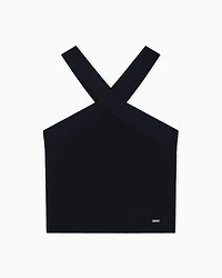 Armani Exchange -  Top with crisscross design, Woman, Black, Size: