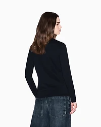 Armani Exchange - Long Sleeves T-Shirts, Woman, Black, Size: