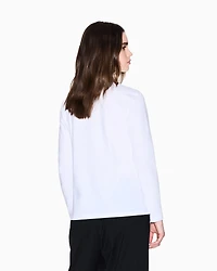 Armani Exchange - Long Sleeves T-Shirts, Woman, White, Size: