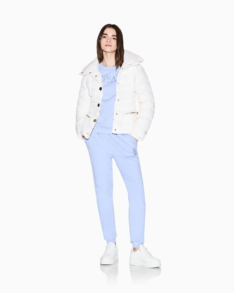 Armani Exchange -  Cotton sweatpants, Woman, Light Blue, Size: