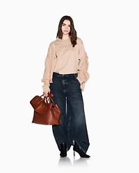 Armani Exchange - Cropped T-Shirts, Woman, Camel, Size: