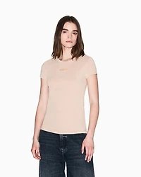 Armani Exchange - Slim Fit T-Shirts, Woman, Camel, Size: