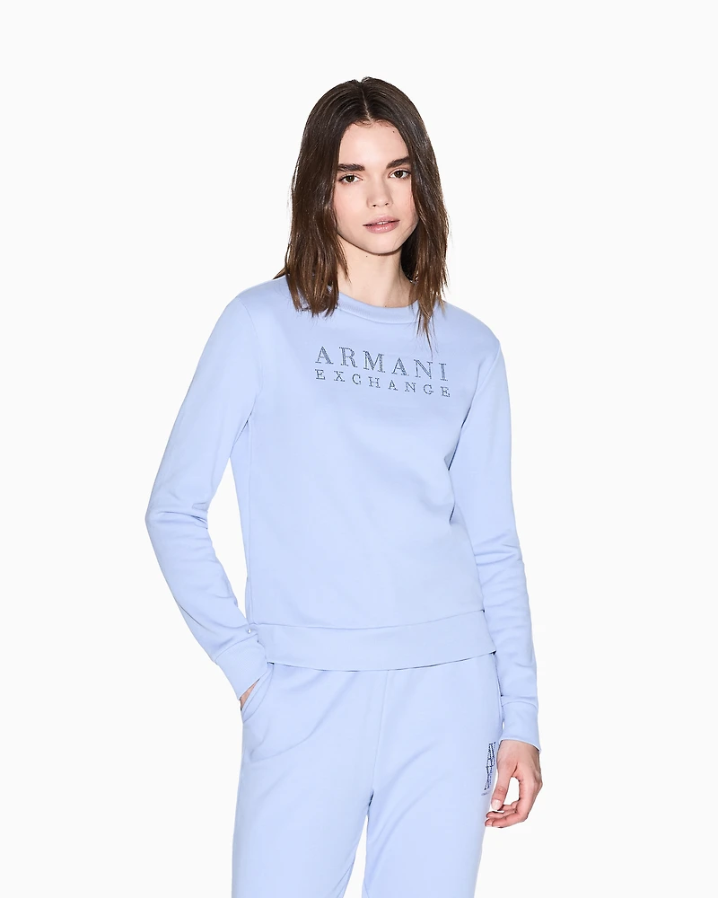 Crewneck sweatshirt with small logo