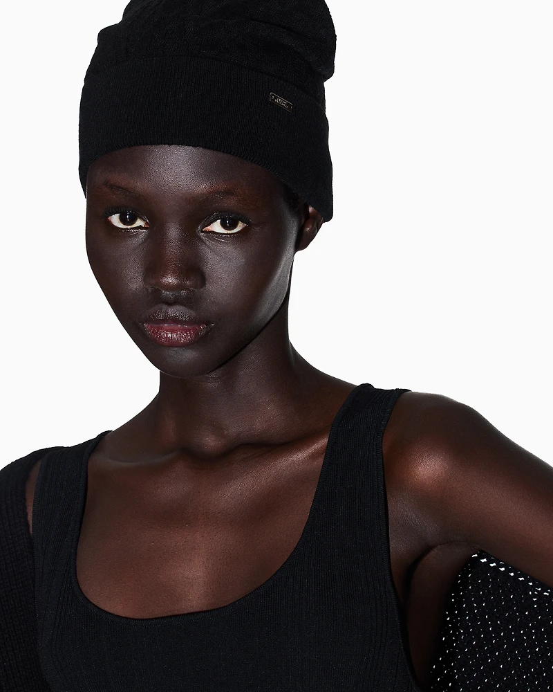 Armani Exchange - Beanies, Woman, Black, Size: TU