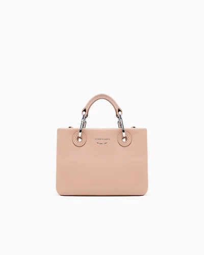 Emporio Armani - Nappa-leather MyEA mini bag, Woman, Beige, Size: TU