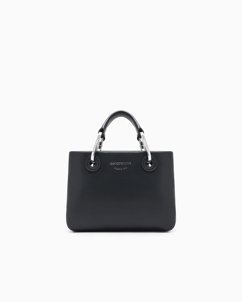 Emporio Armani - Nappa-leather MyEA mini bag, Woman, Black, Size: TU