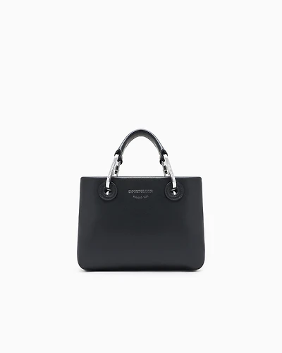 Emporio Armani - Nappa-leather MyEA mini bag, Woman, Black, Size: TU