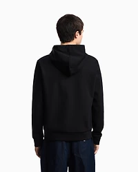 Emporio Armani - Hooded, zipped, Ponte-di-Roma sweatshirt, Man, Black, Size: