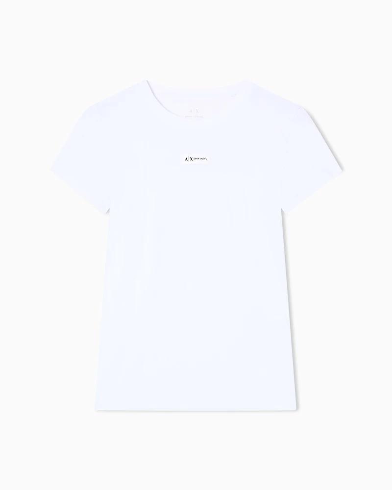 Armani Exchange - Regular fit T-shirt with logo, Woman, White, Size: