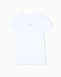 Armani Exchange - Regular fit T-shirt with logo, Woman, White, Size: