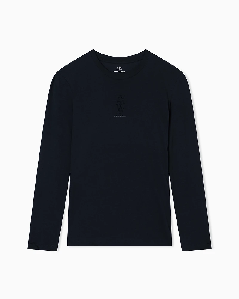 Armani Exchange - Long Sleeves T-Shirts, Woman, Black, Size: