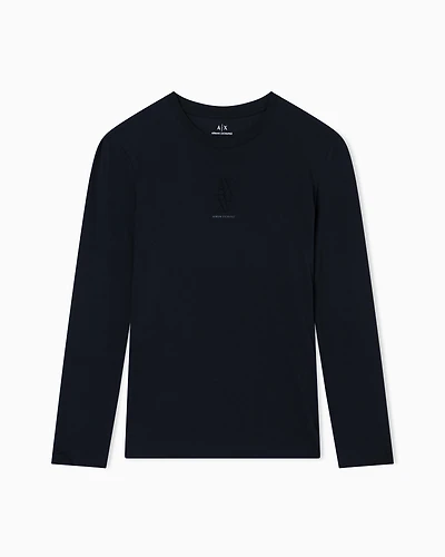 Armani Exchange - Long Sleeves T-Shirts, Woman, Black, Size: