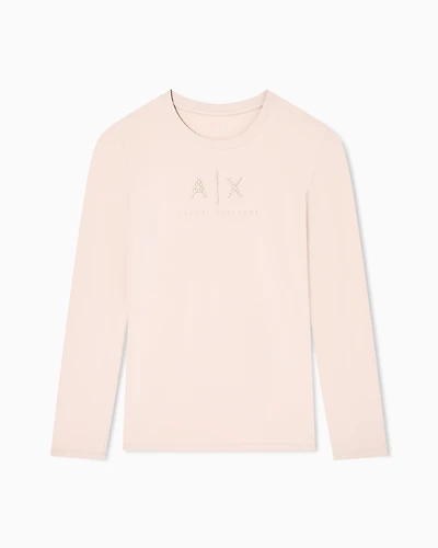 Armani Exchange - Long Sleeves T-Shirts, Woman, Camel, Size: