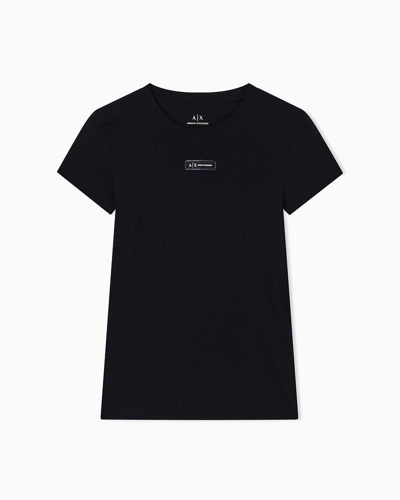 Armani Exchange - Slim Fit T-Shirts, Woman, Black, Size:
