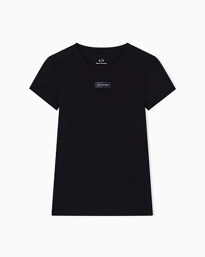 Armani Exchange - Slim Fit T-Shirts, Woman, Black, Size: