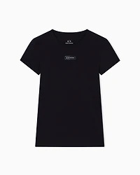 Armani Exchange - Slim Fit T-Shirts, Woman, Black, Size: