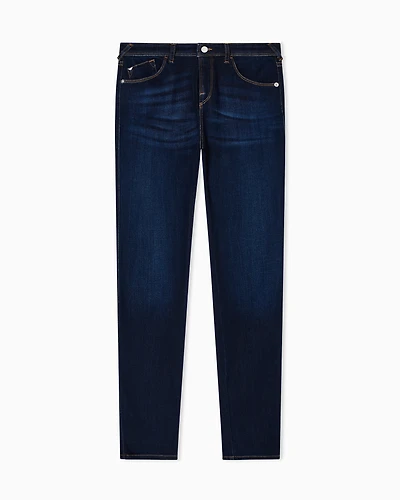 Emporio Armani - J28 Skinny jeans viscose-blend stretch denim, Woman, Blue, Size: